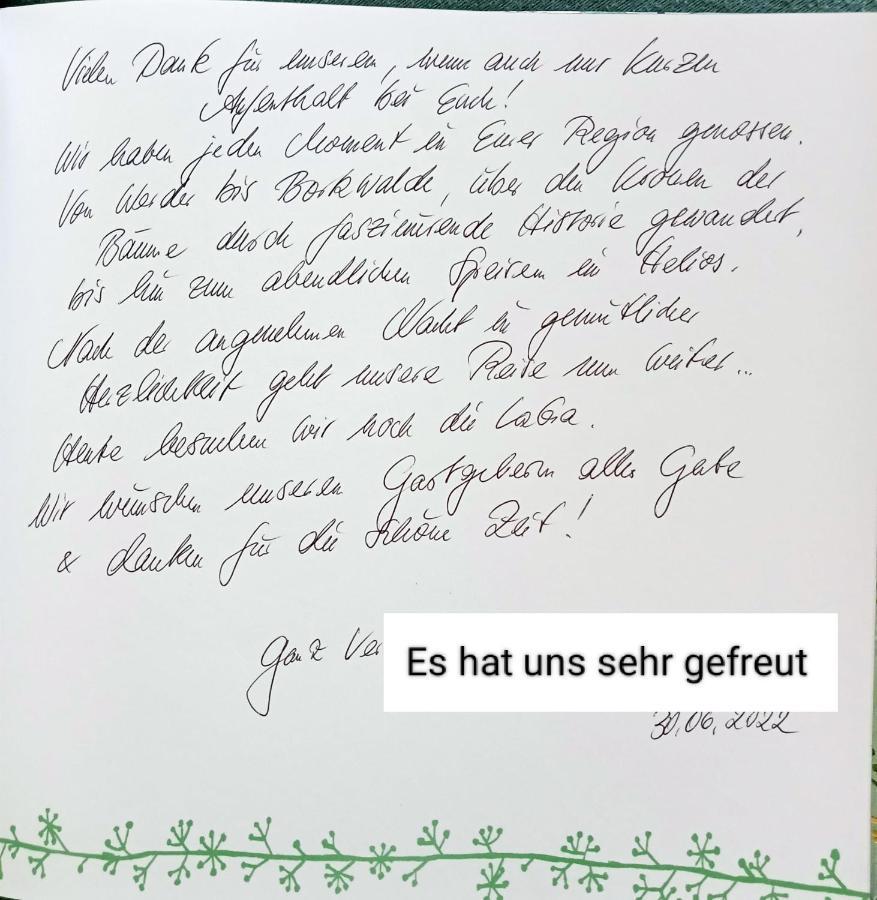 Ferienzimmer Waldzauber Borkwalde エクステリア 写真